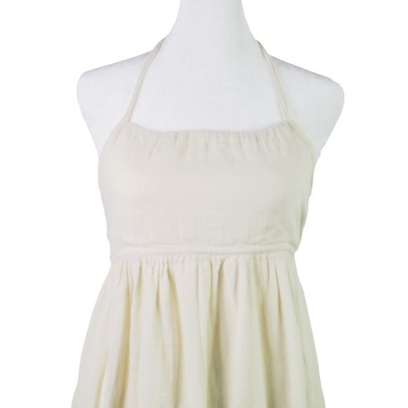 House of Harlow 1960 X Revolve Women's Cream Tencel Hi-Low Halter Dress - Picture 4 of 8